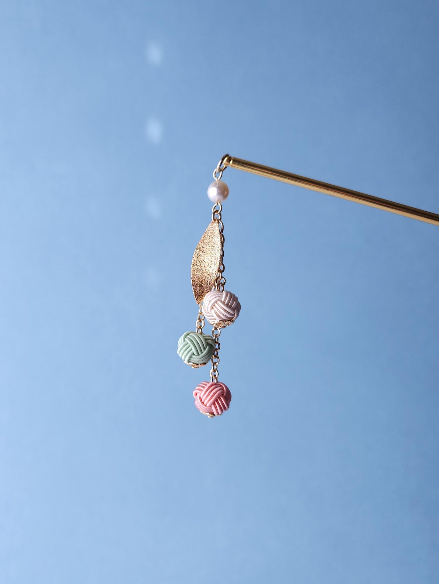 Kanzashi - Pink Green White