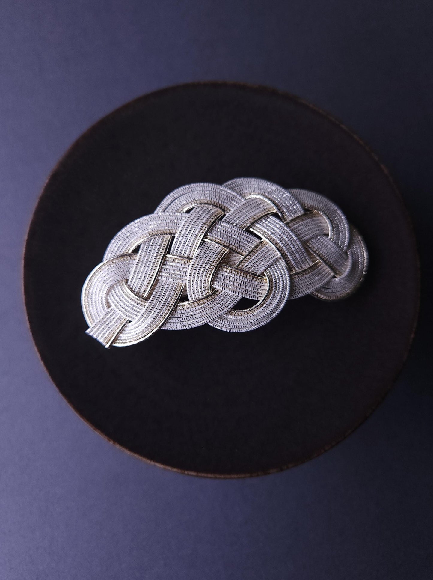 Hair Barrette - Metallic silver