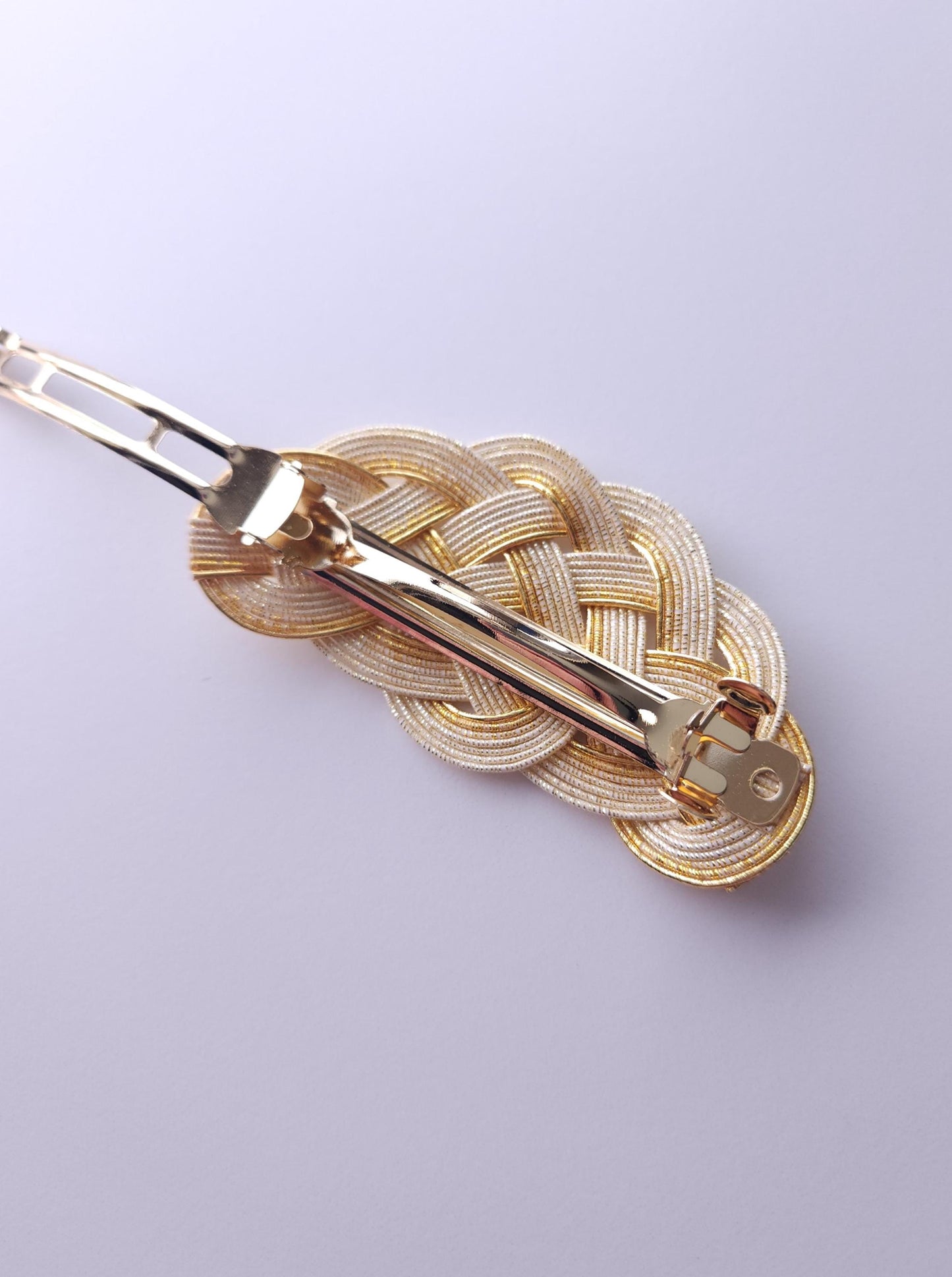 Hair Barrette - Metallic Gold