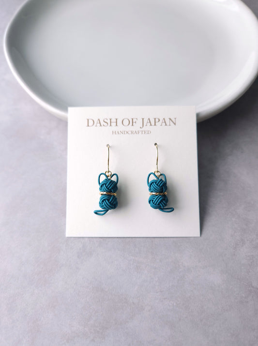Cat Earrings - Teal Green
