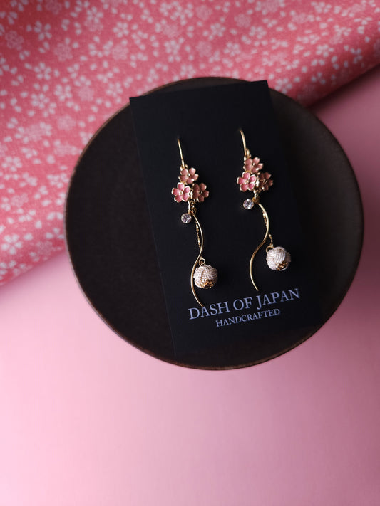 Sakura Blossom Earrings - Pink