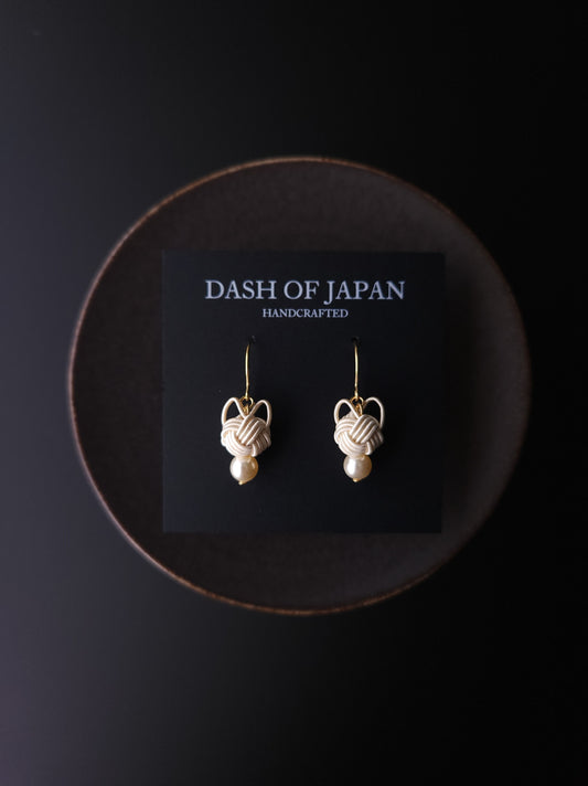 Cat Head Earrings - White