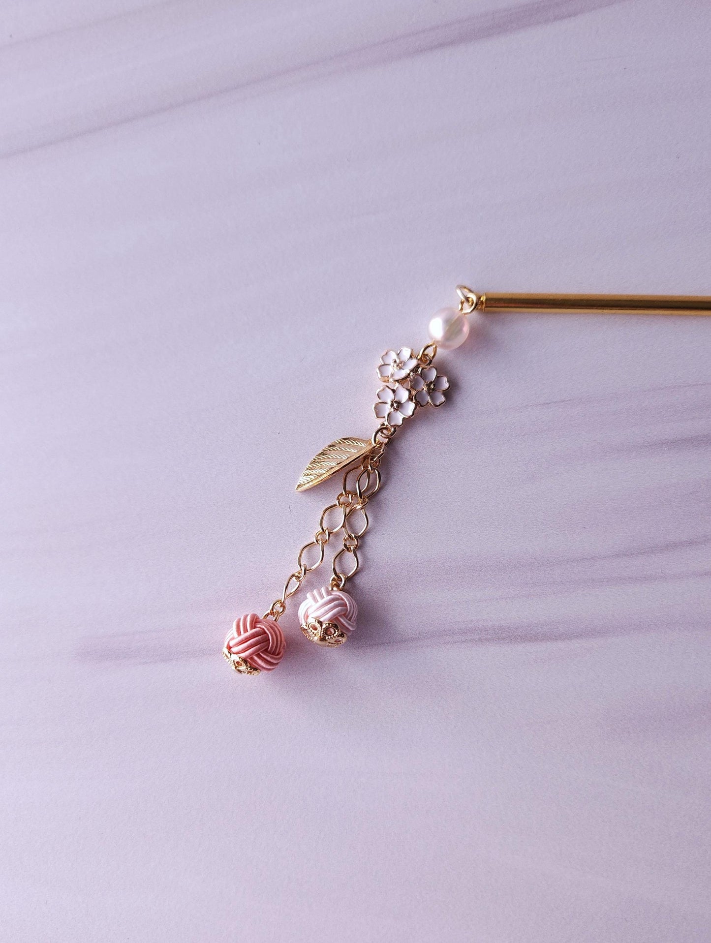 Kanzashi - Sakura Blossom Pink