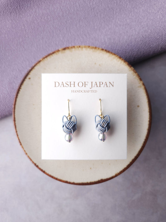 Cat Head Earrings - Gray