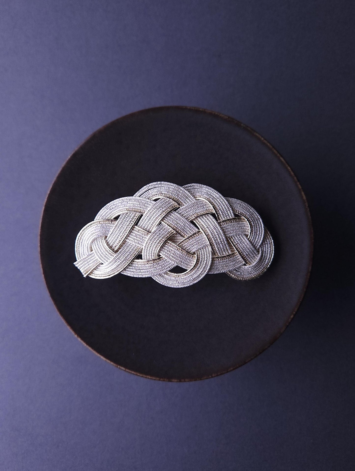 Hair Barrette - Metallic silver