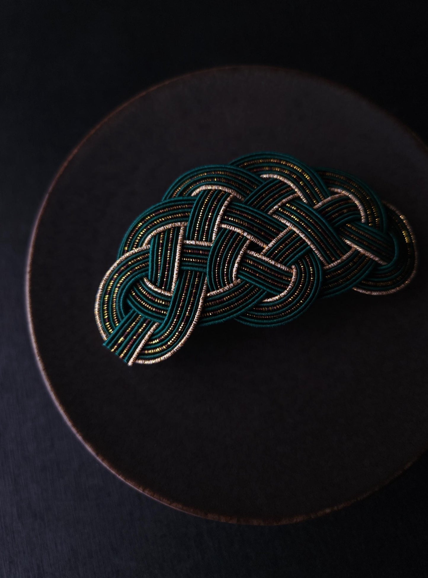 Hair Barrette - Deep Green