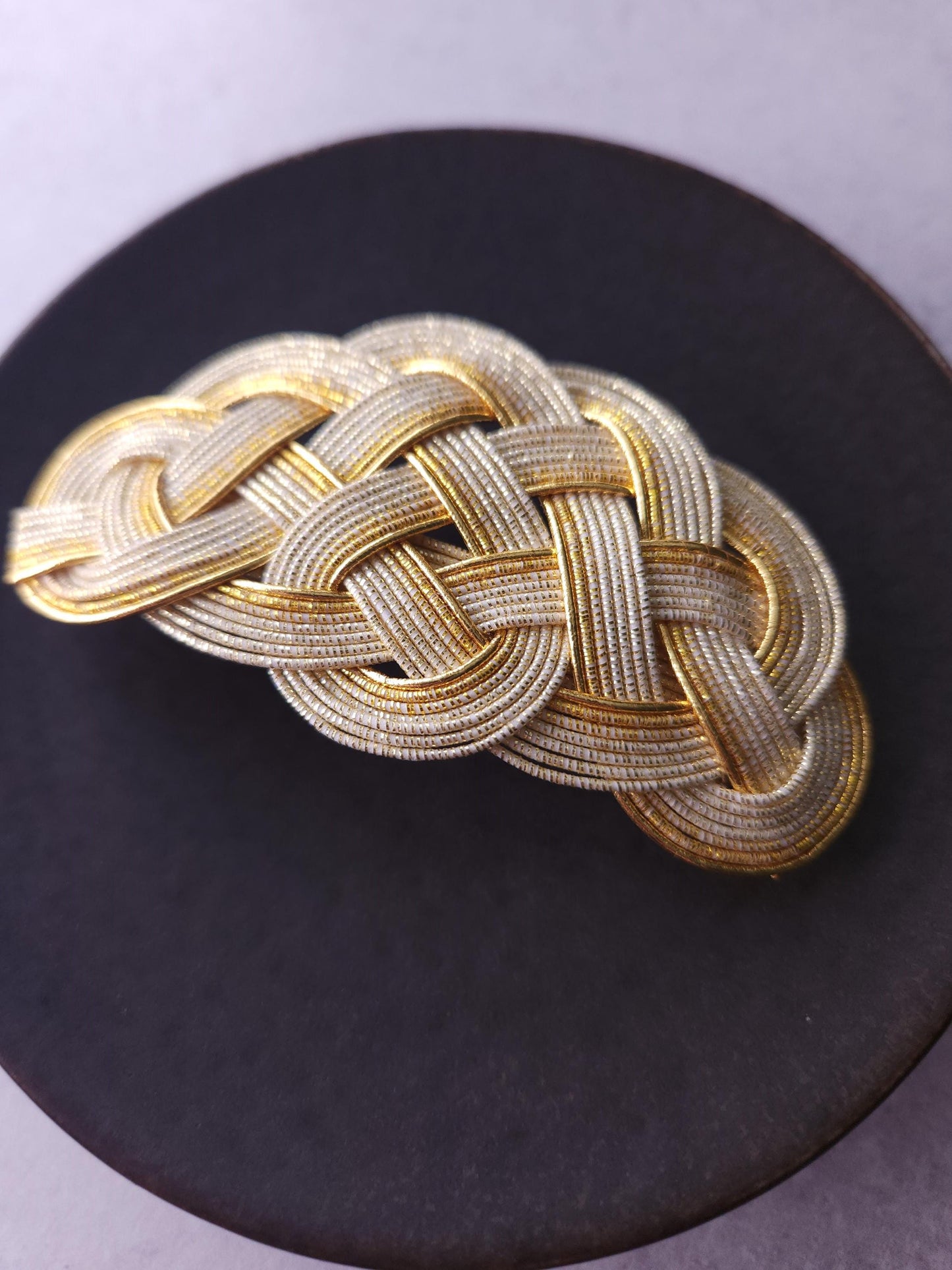 Hair Barrette - Metallic Gold