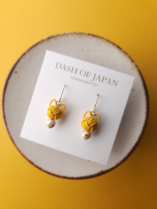 Cat Head Earrings - Yellow
