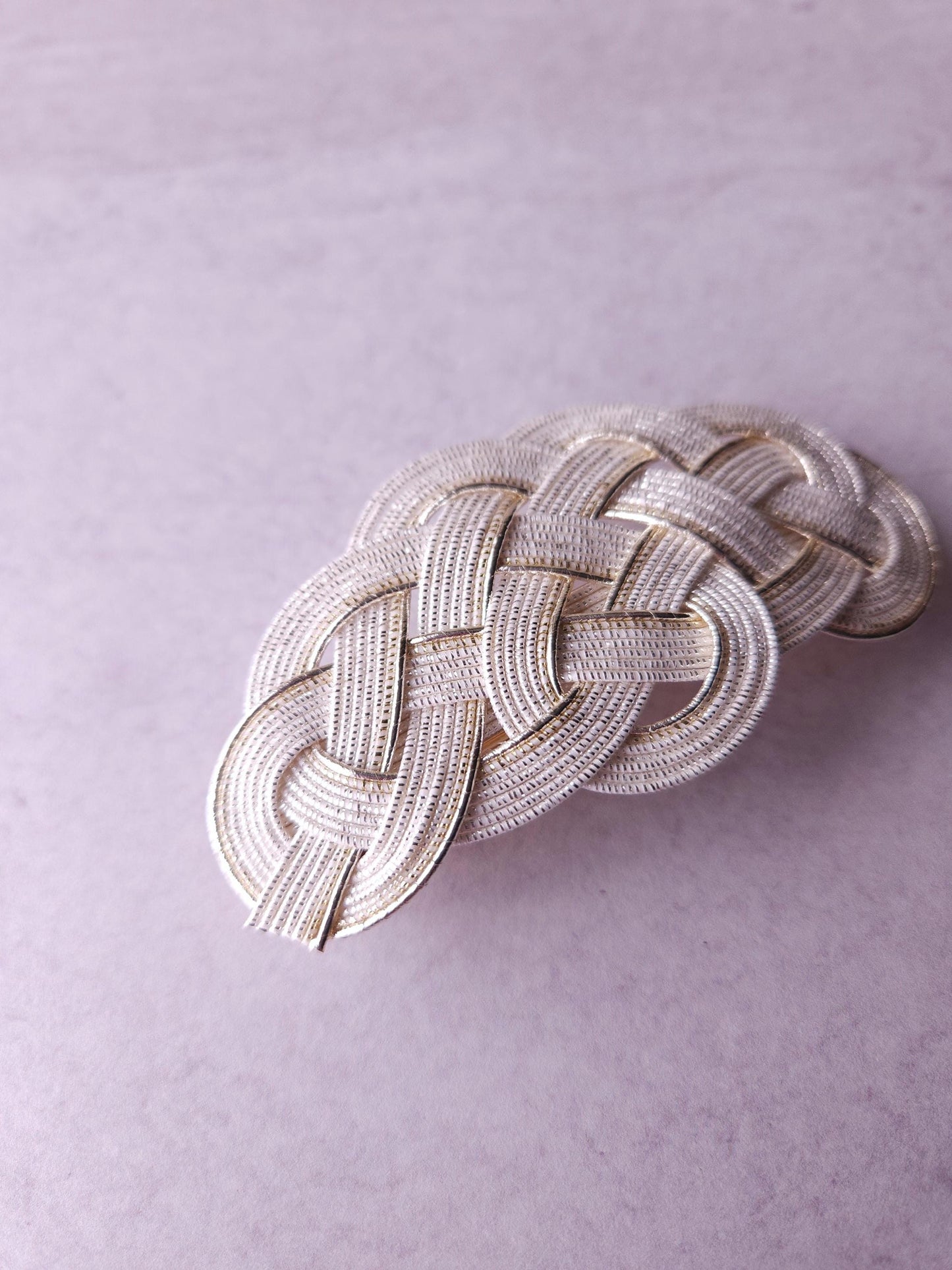Hair Barrette - Metallic silver