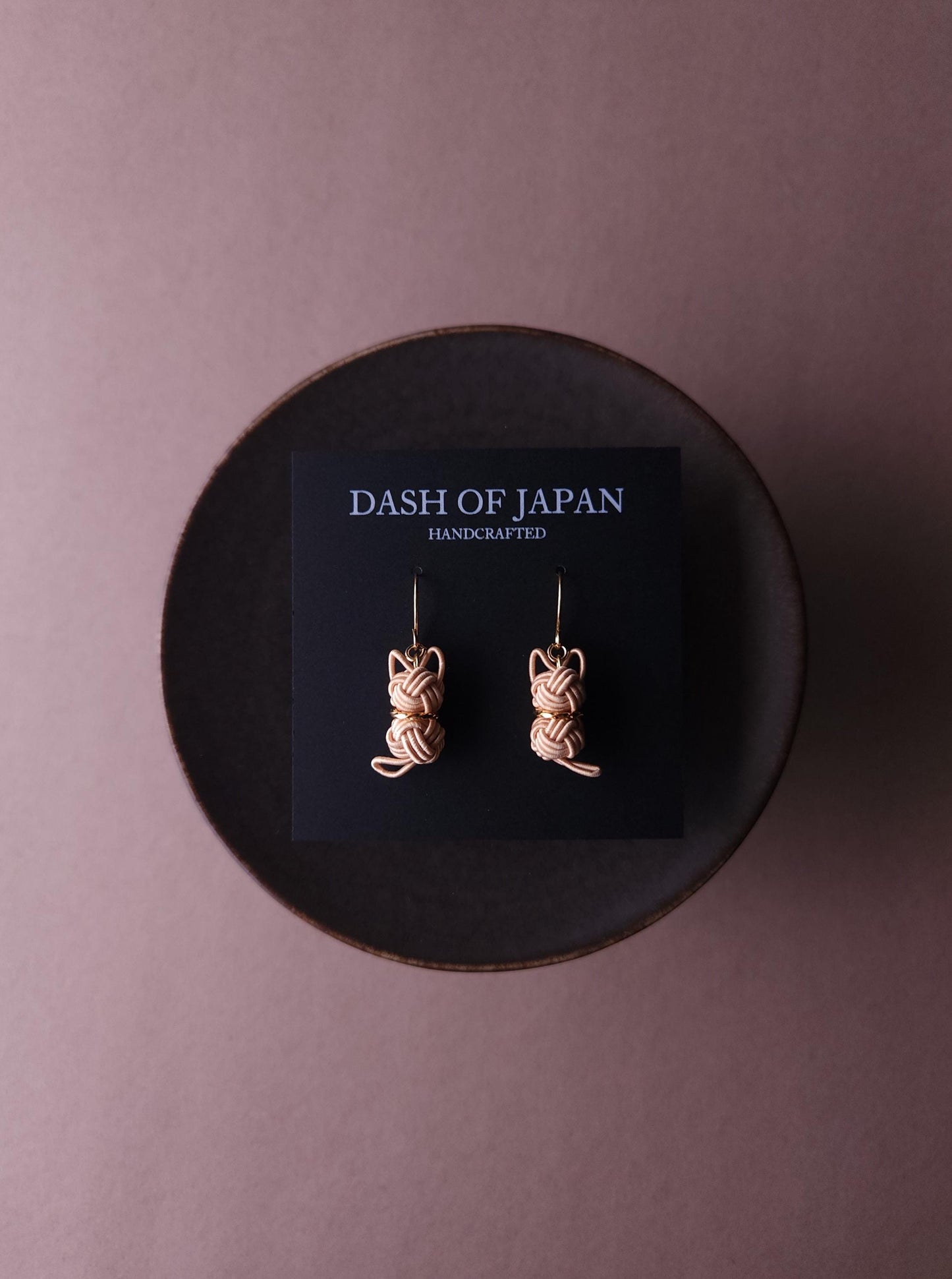 Cat Earrings - Beige