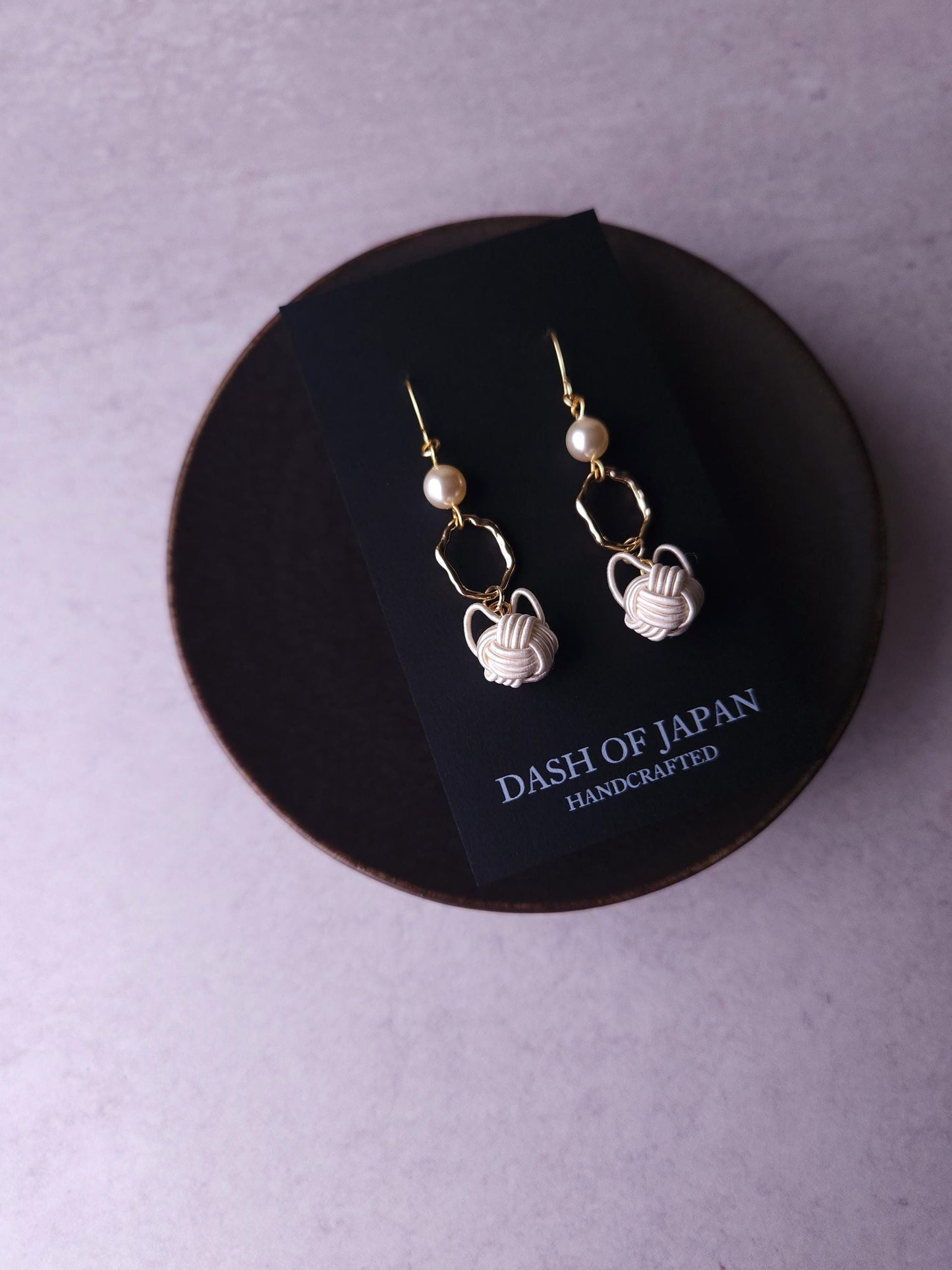 Cat Pearl Drop Earrings- White