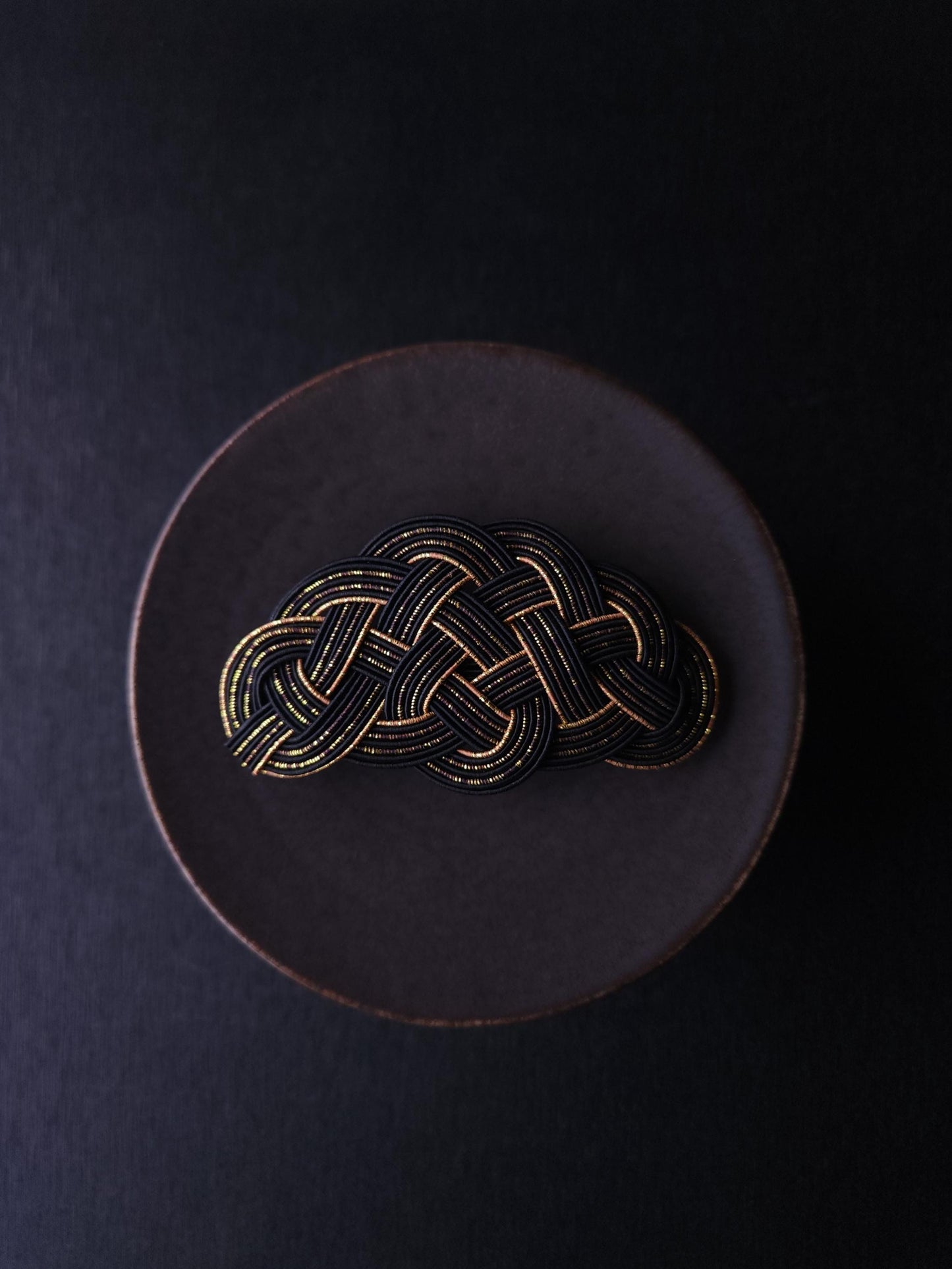 Hair Barrette - Black and Gold