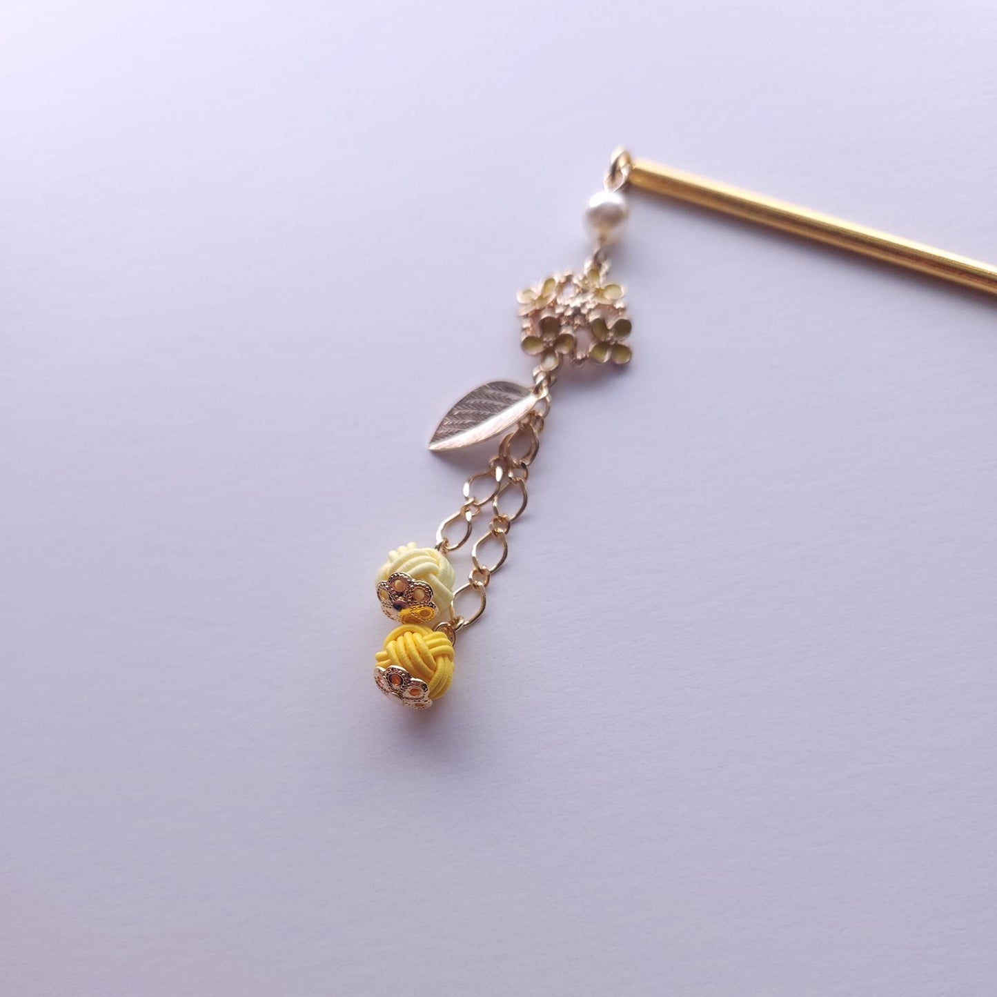 Kanzashi - Yellow Flower