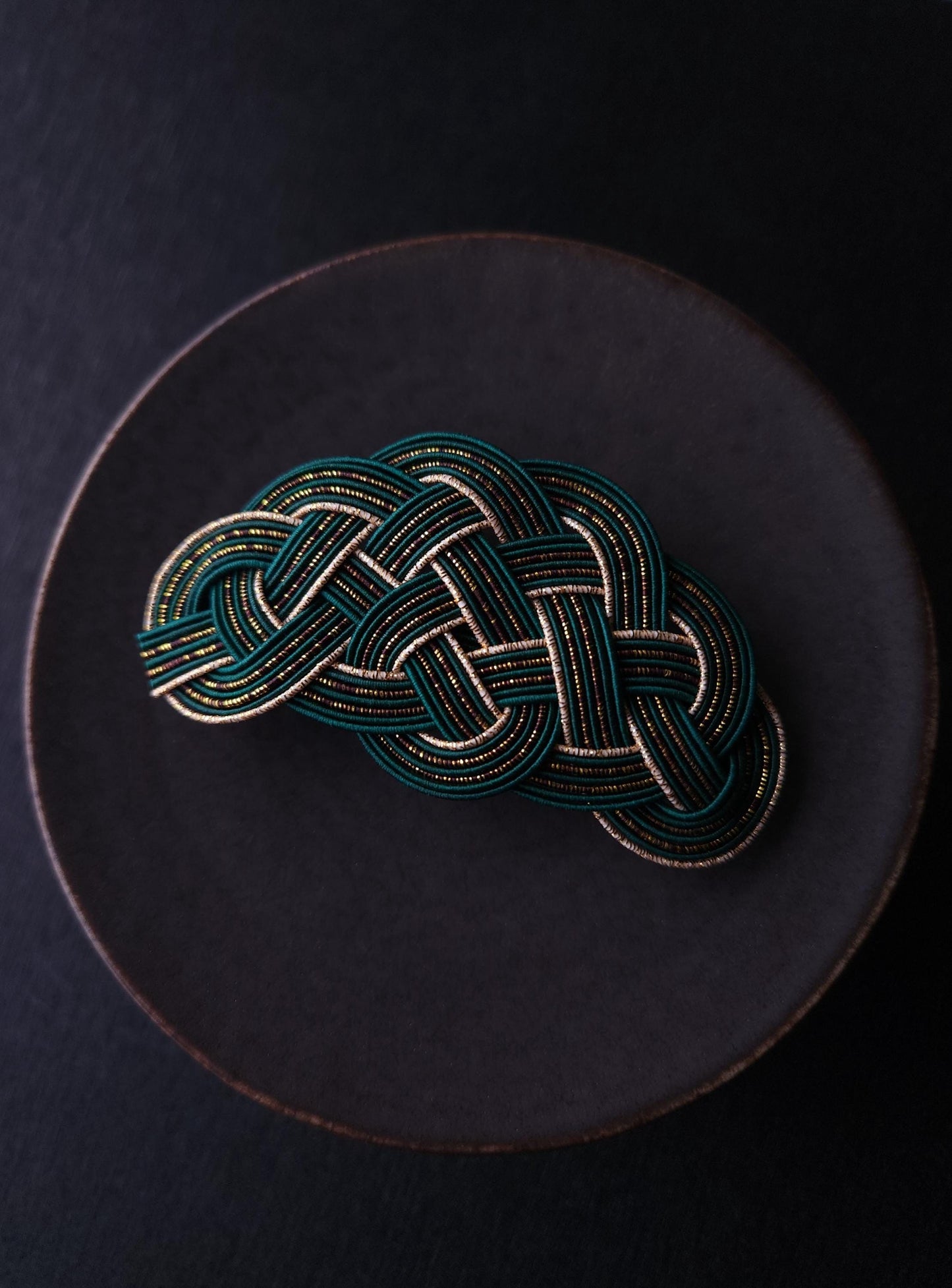 Hair Barrette - Deep Green