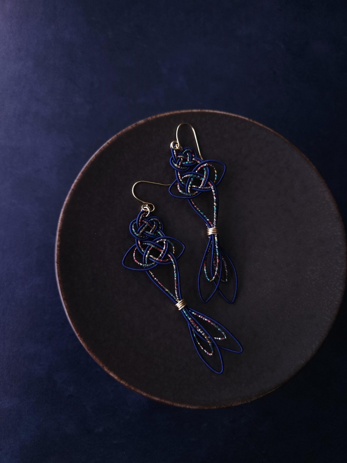 Koi Fish - Dark Blue and Rainbow