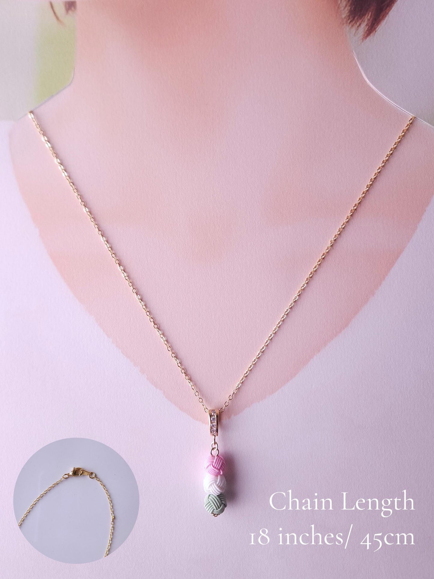 Hanami Dango Dumpling Necklace