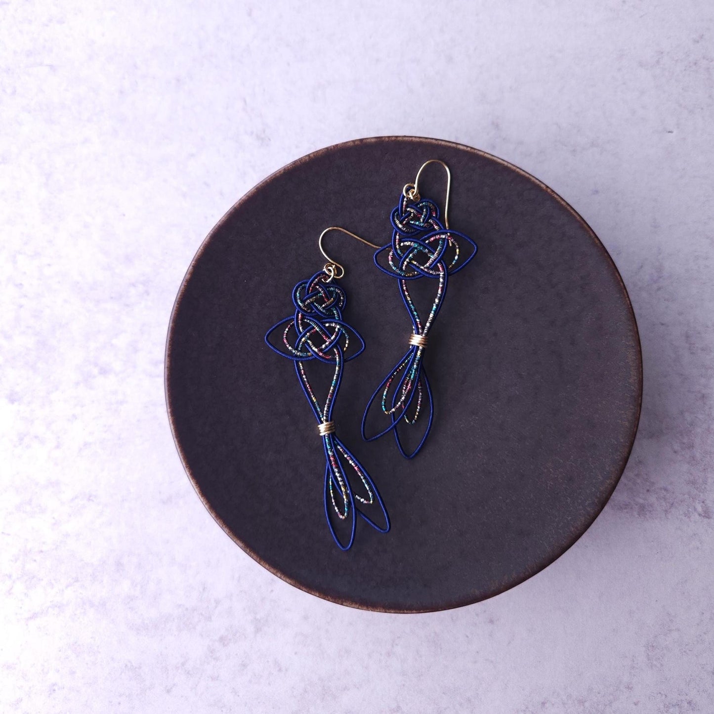 Koi Fish - Dark Blue and Rainbow