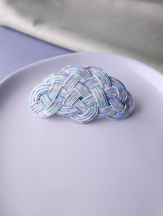 Hair Barrette - Hydrangea Blue Purple