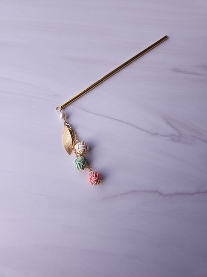 Kanzashi - Pink Green White