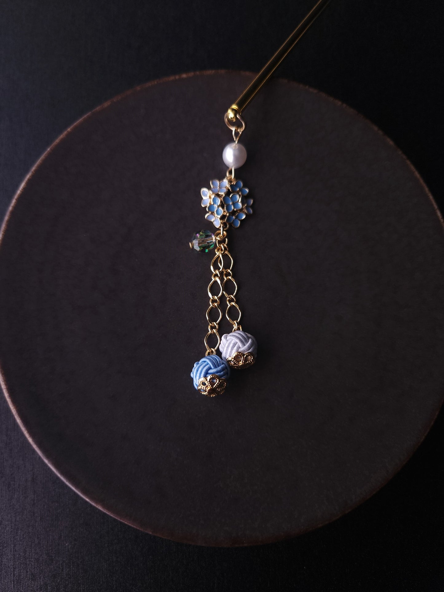 Ajisai Kanzashi - Blue & Purple