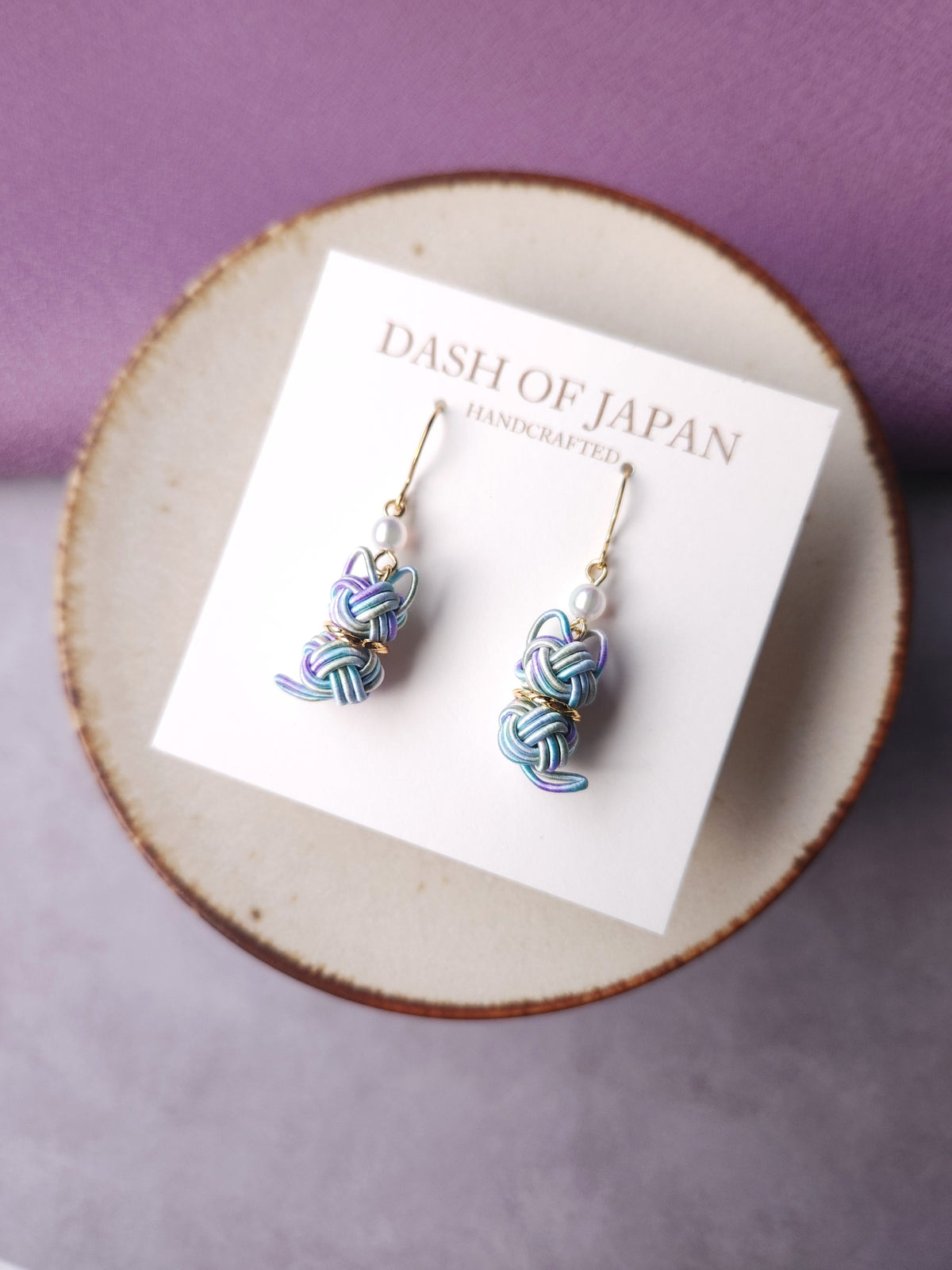 Cat Earrings - Hydrangea Blue