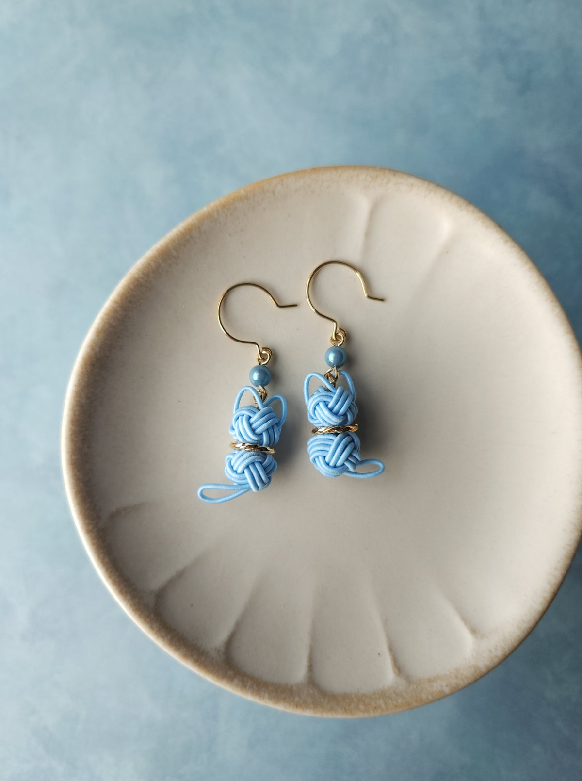 Cat Earrings  - Light Blue
