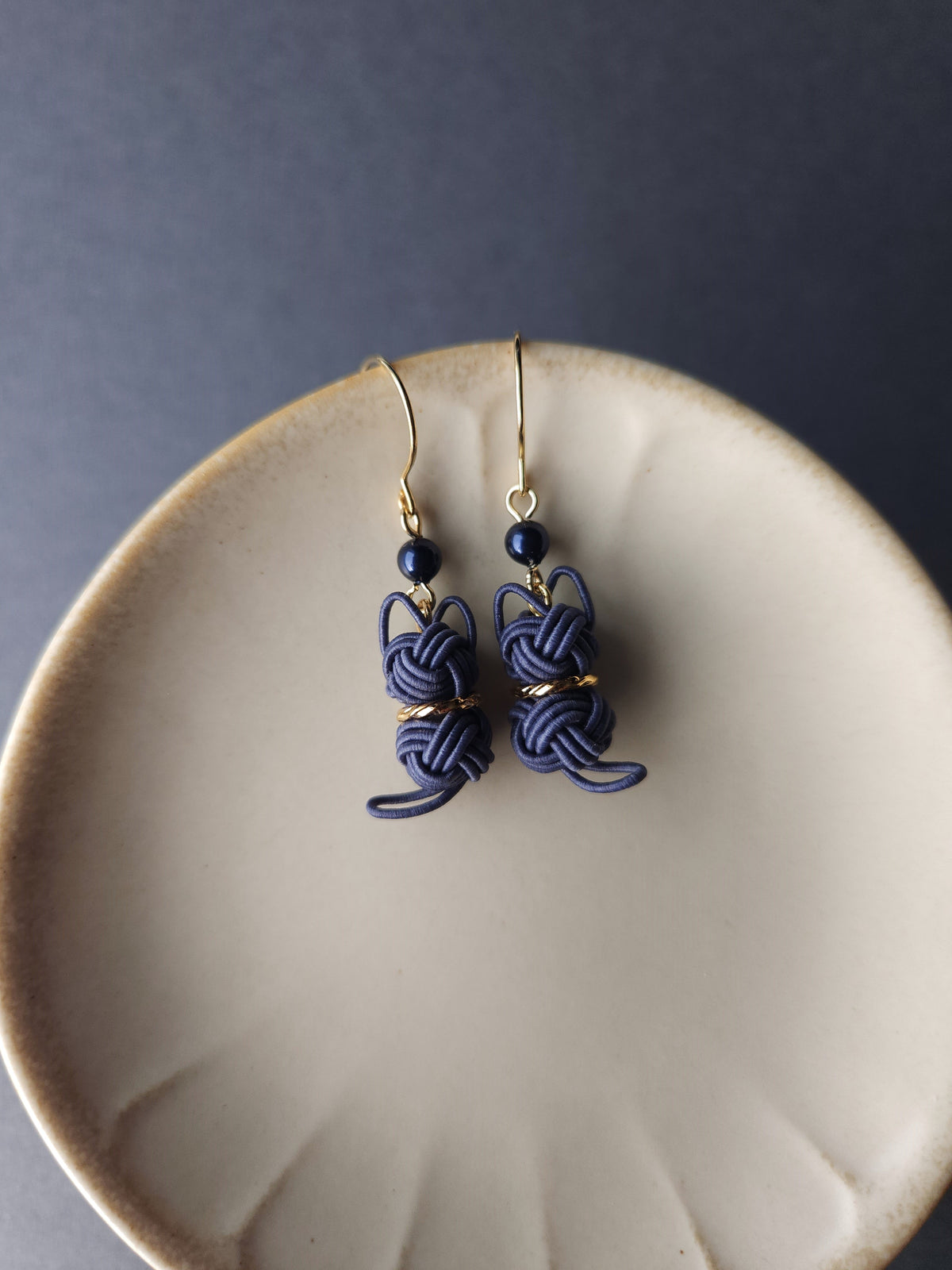 Cat Earrings - Blue Gray
