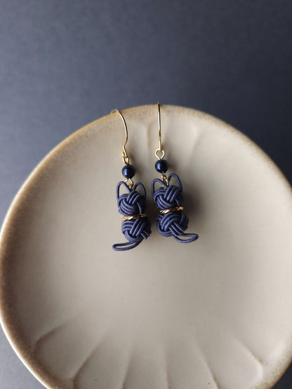 Cat Earrings - Blue Gray