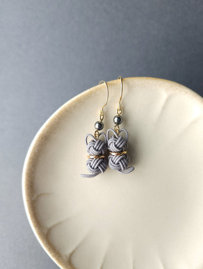 Cat  Earrings - Gray