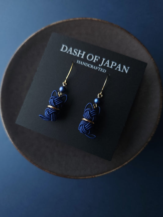 Cat Earrings - Dark Navy Blue