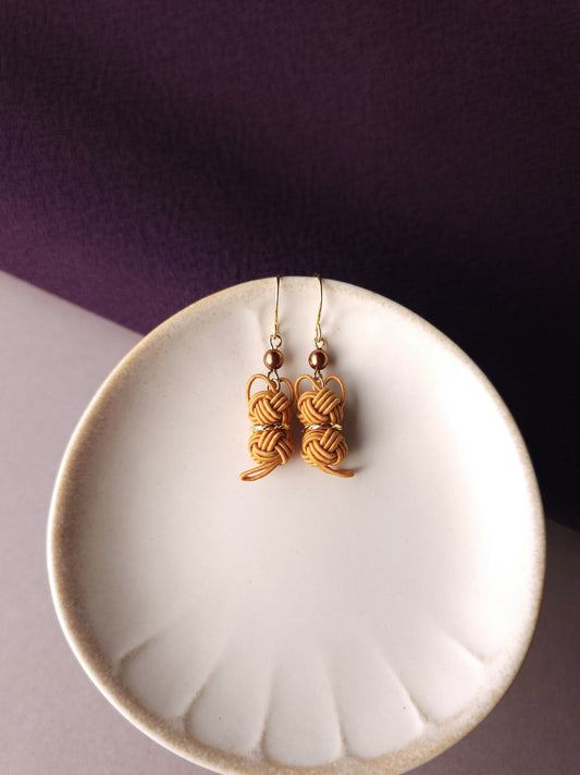 Cat Earrings  - Caramel Orange