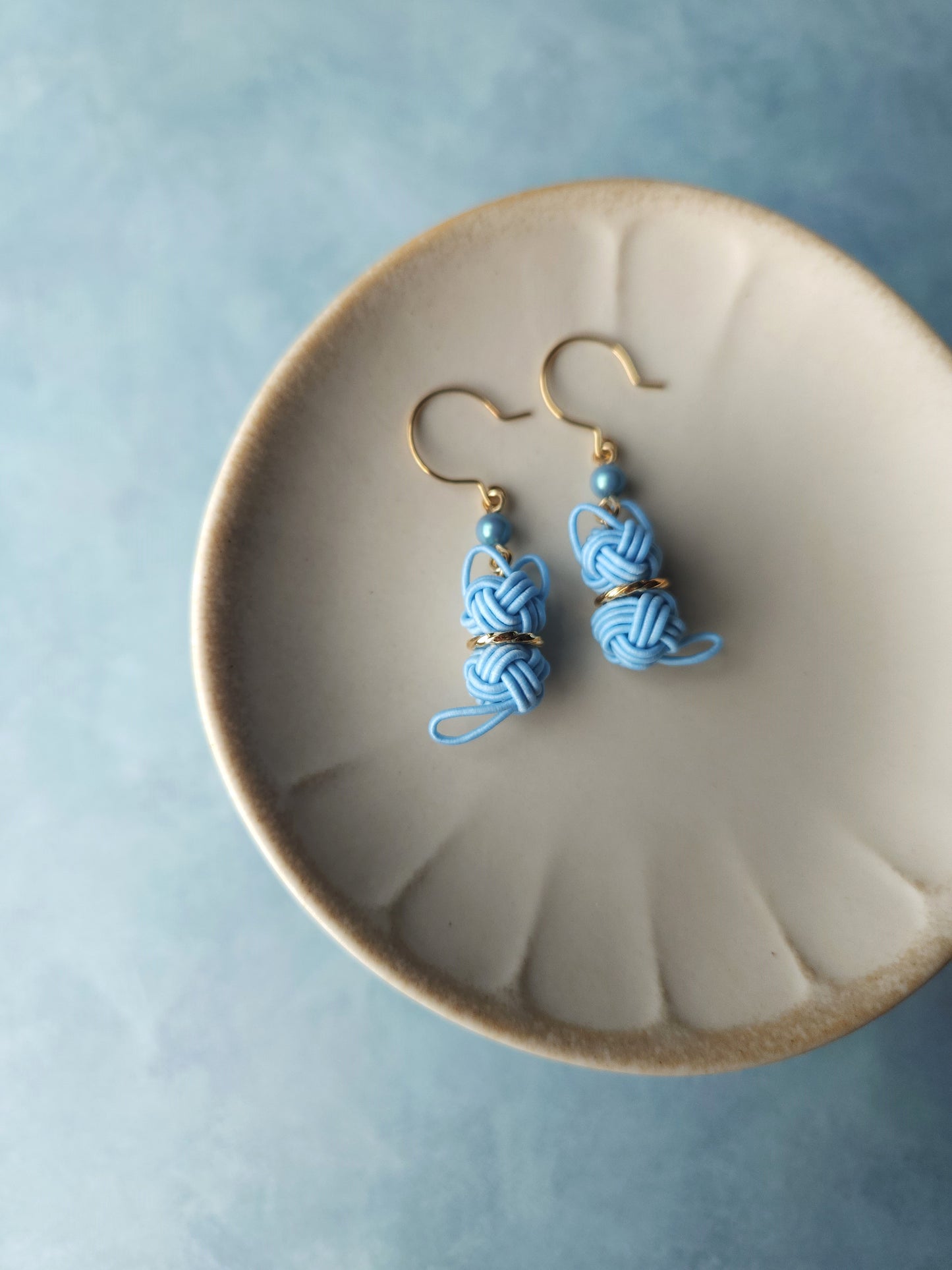 Cat Earrings  - Light Blue