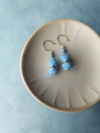 Cat Earrings  - Light Blue