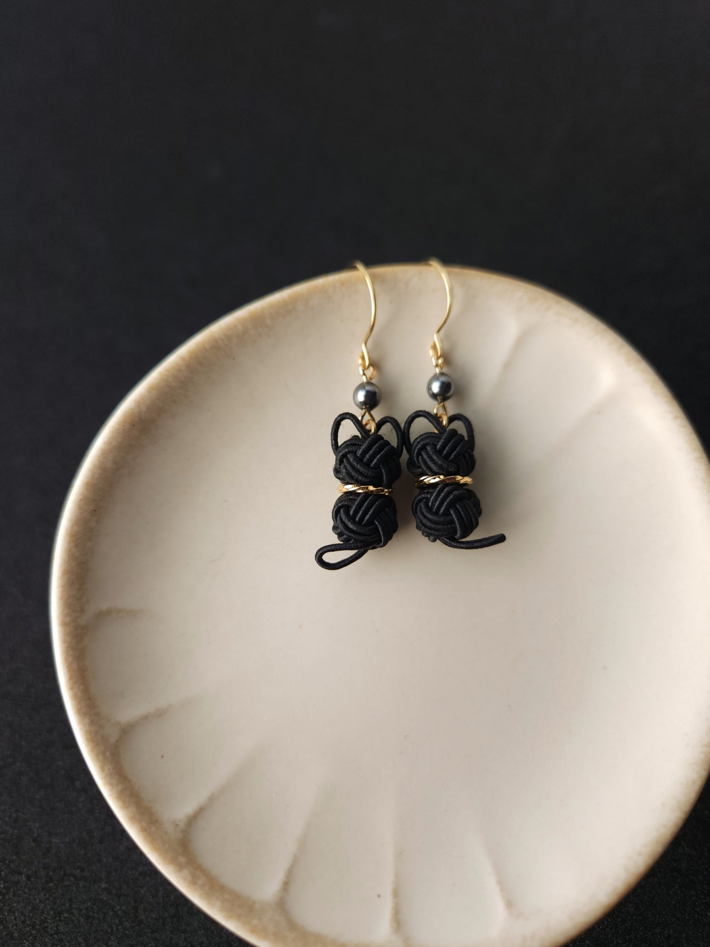 Cat Earrings -  Black