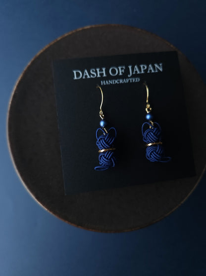 Cat Earrings - Dark Navy Blue
