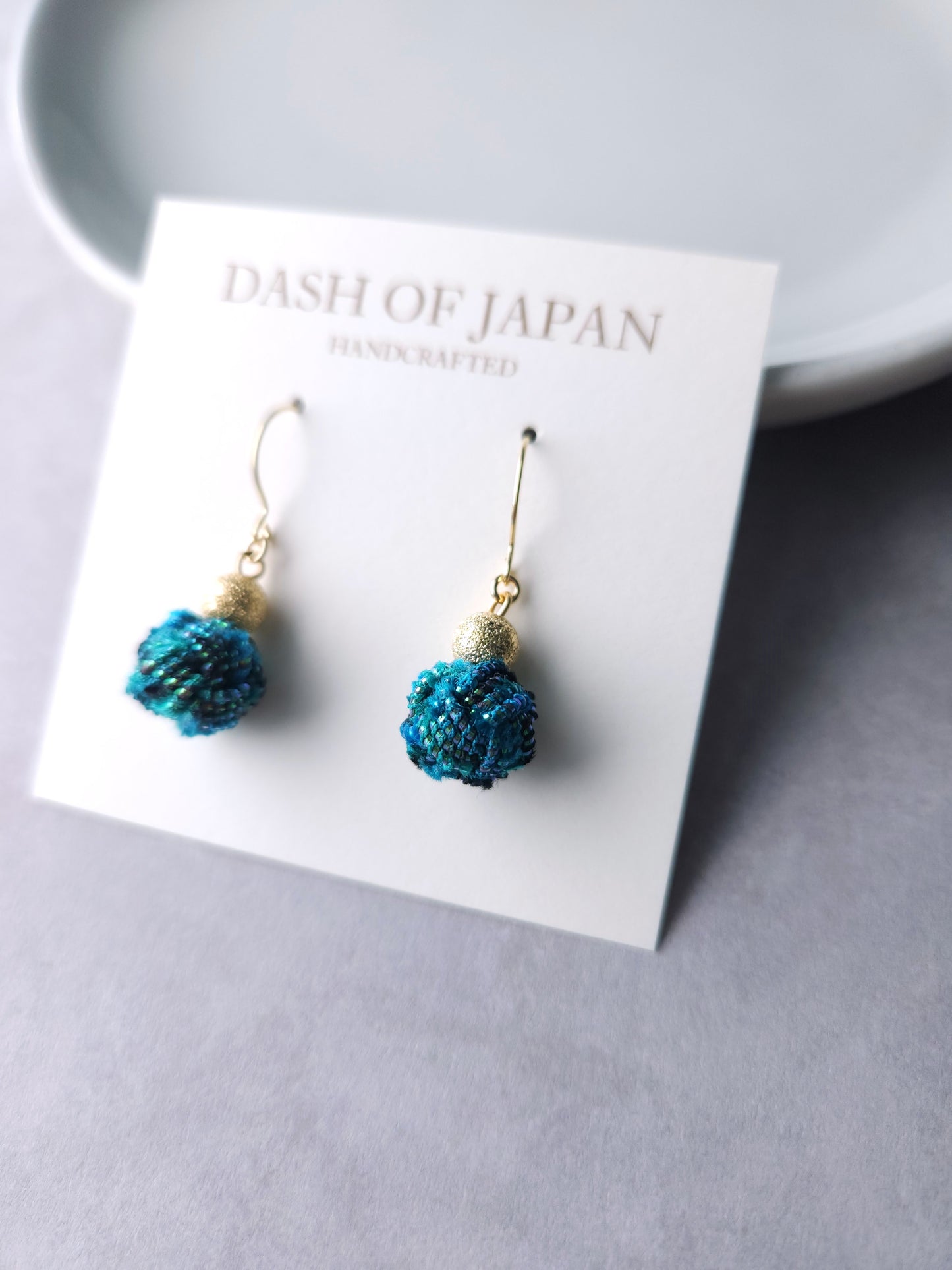 Pom Pom -Tweed Blue