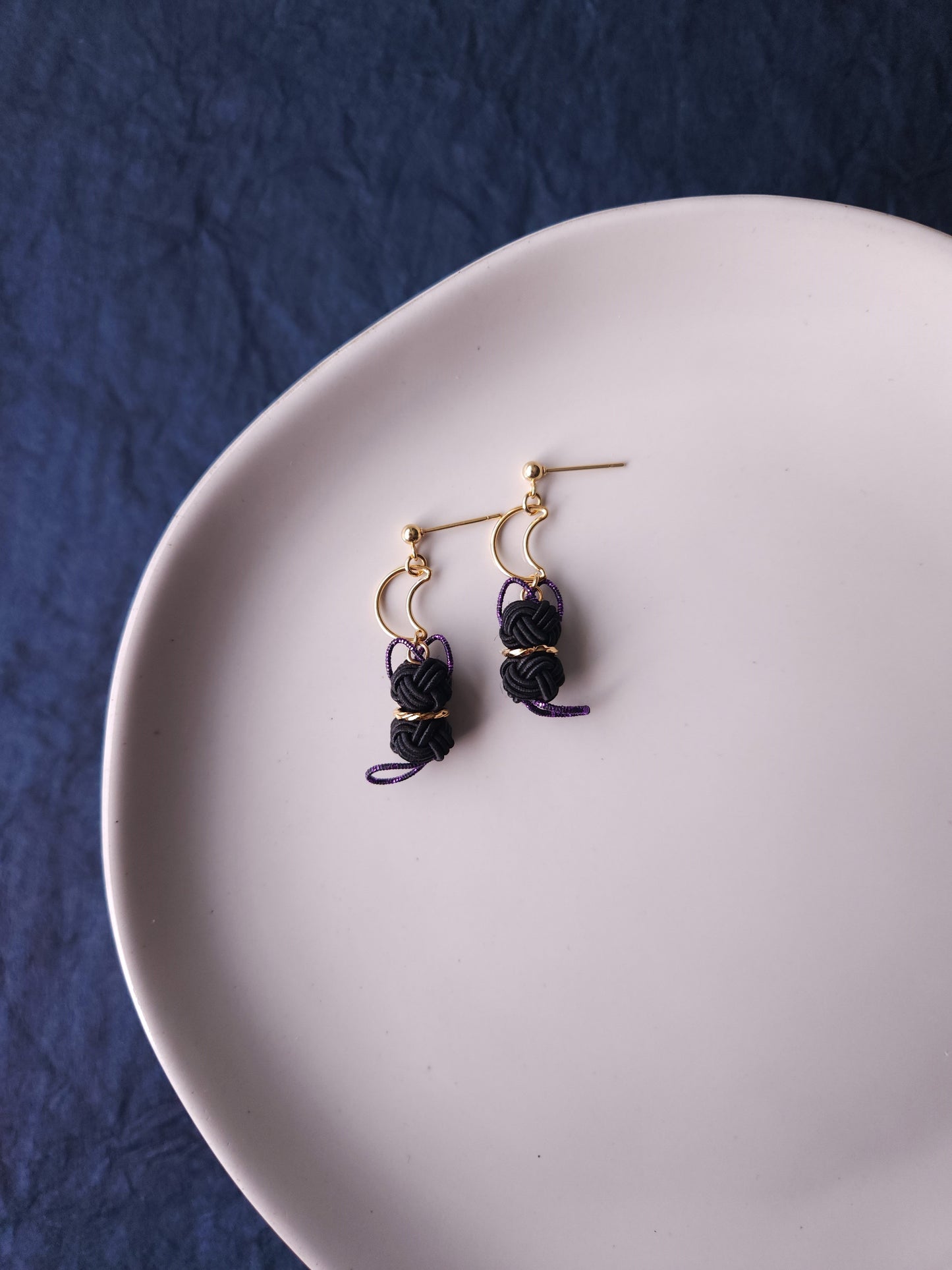 Cat and Moon - Black x  Purple