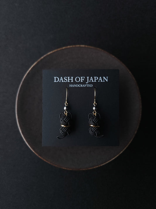 Cat Earrings -  Black