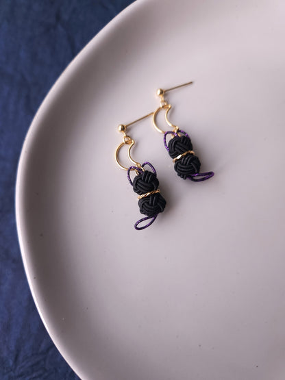 Cat and Moon - Black x  Purple