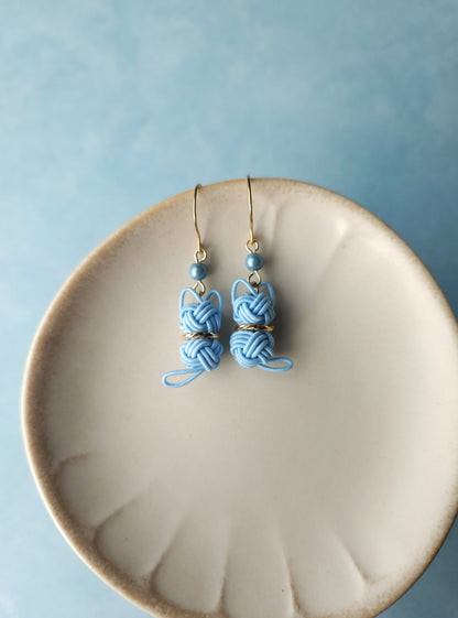 Cat Earrings  - Light Blue