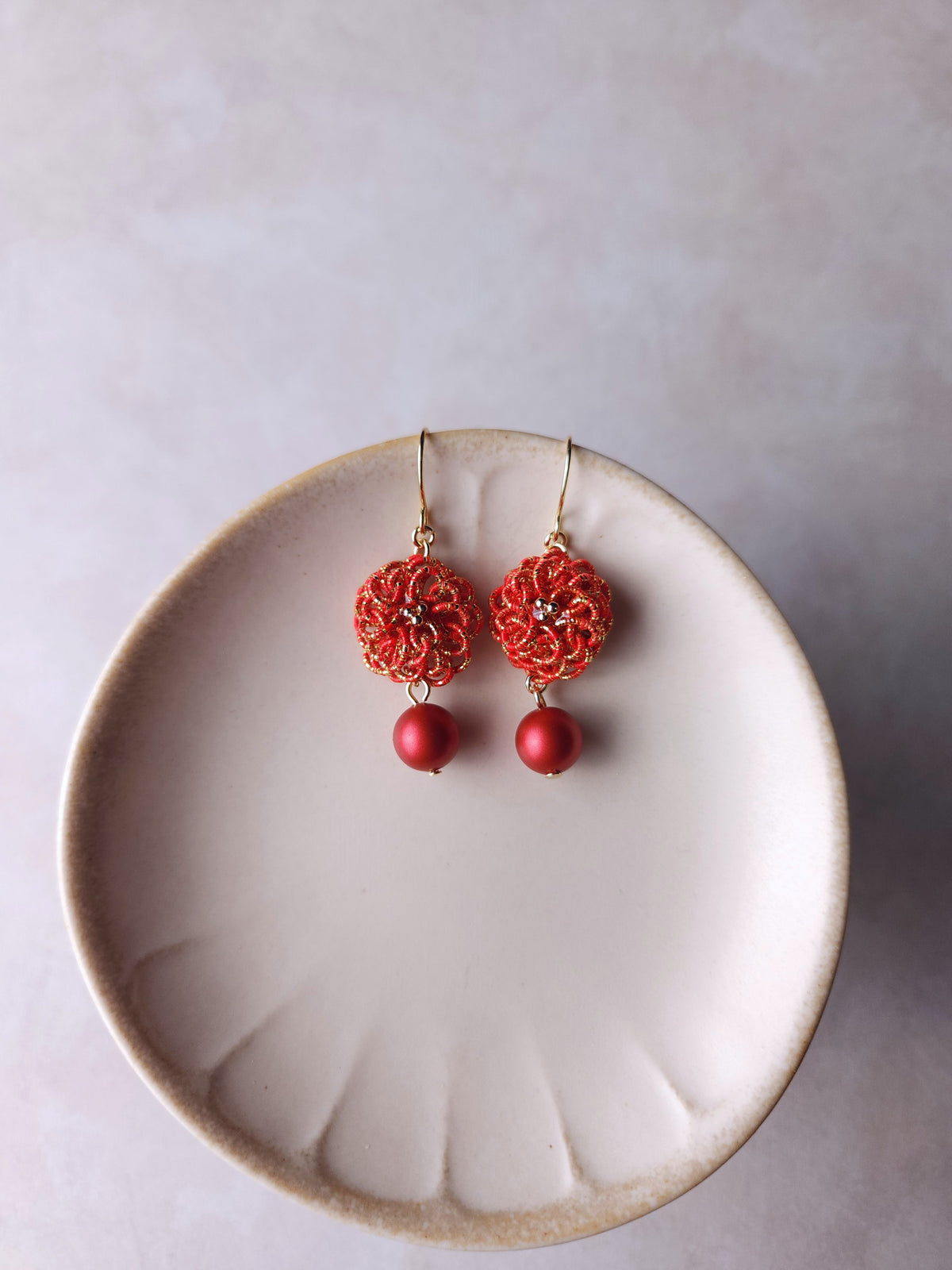 Chrysanthemum - Orange Red and Gold