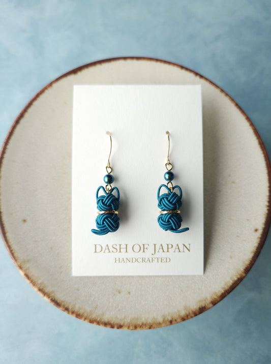 Cat Earrings  - Teal Green
