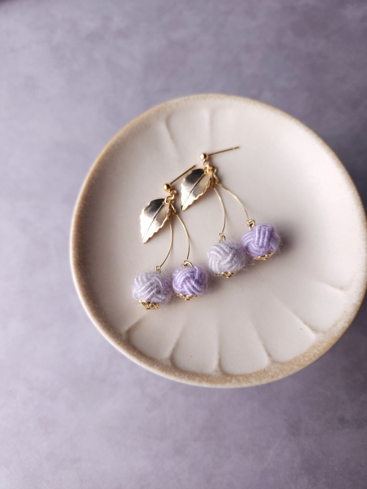 Fluffy Cherry Drop - Lilac Purple