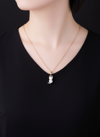 Cat Necklace  - Black