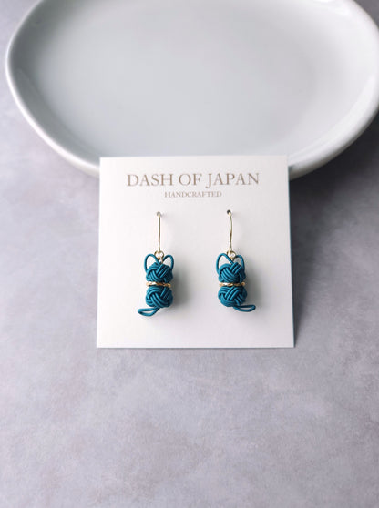 Cat Earrings  - Teal Green