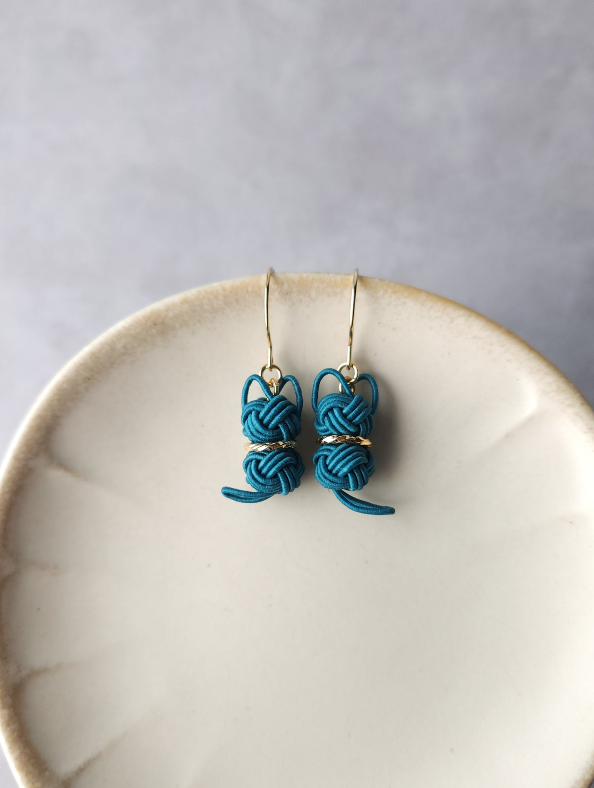 Cat Earrings  - Teal Green