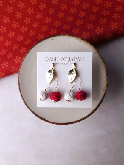 Fluffy Cherry Drop - Red and White