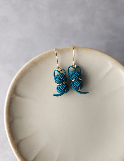 Cat Earrings  - Teal Green