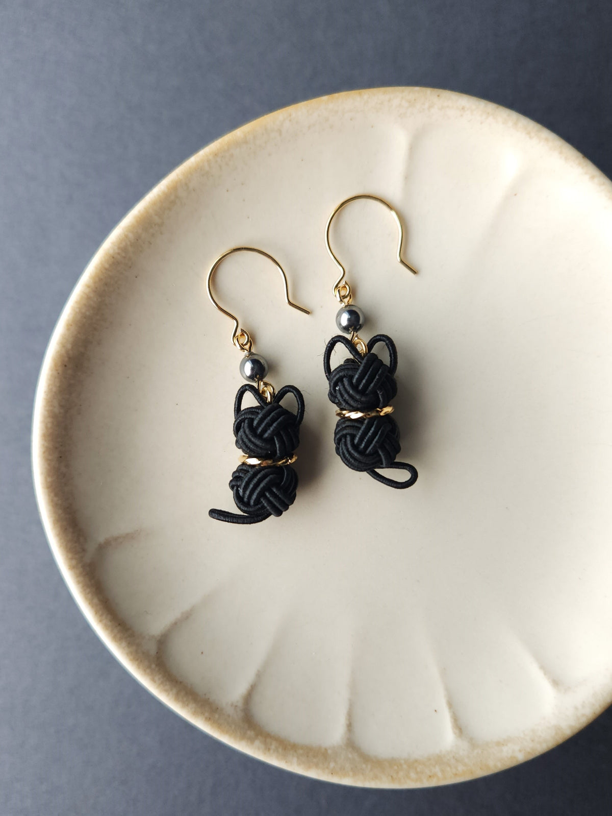 Cat Earrings -  Black