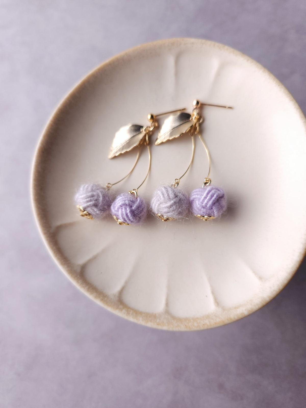 Fluffy Cherry Drop - Lilac Purple